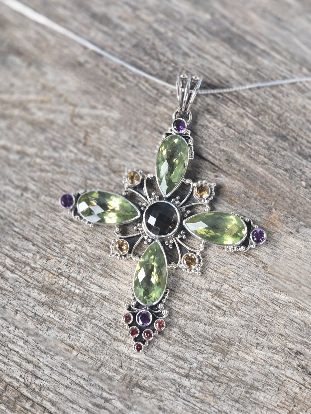 Nicky Butler RAJ LIMITED EDITION 925 Sterling Silver Cross NB Pendant Necklace - Picture 15 of 16